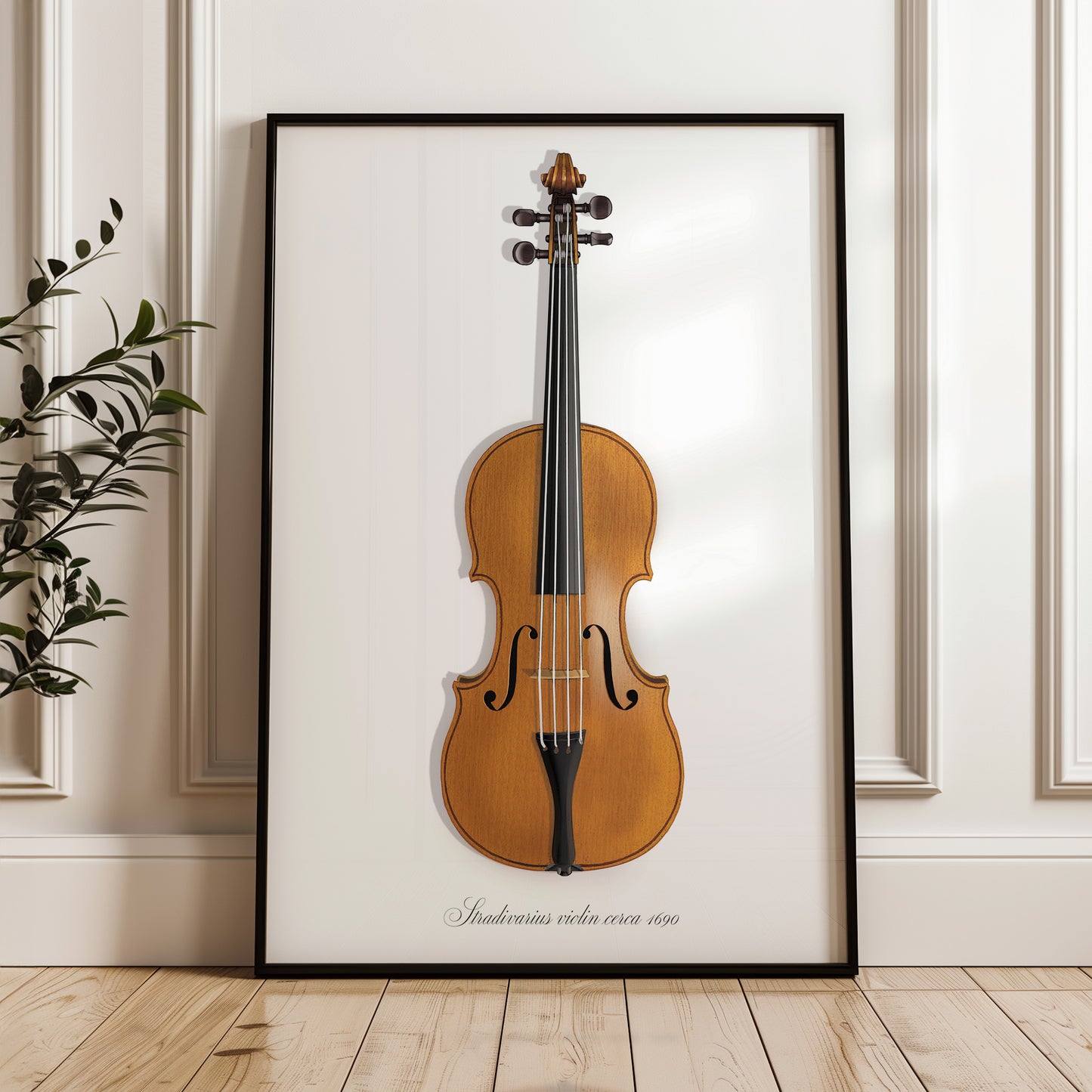 Stradivarius violin - Luxury Instrument illustration, Musical wall art/decor