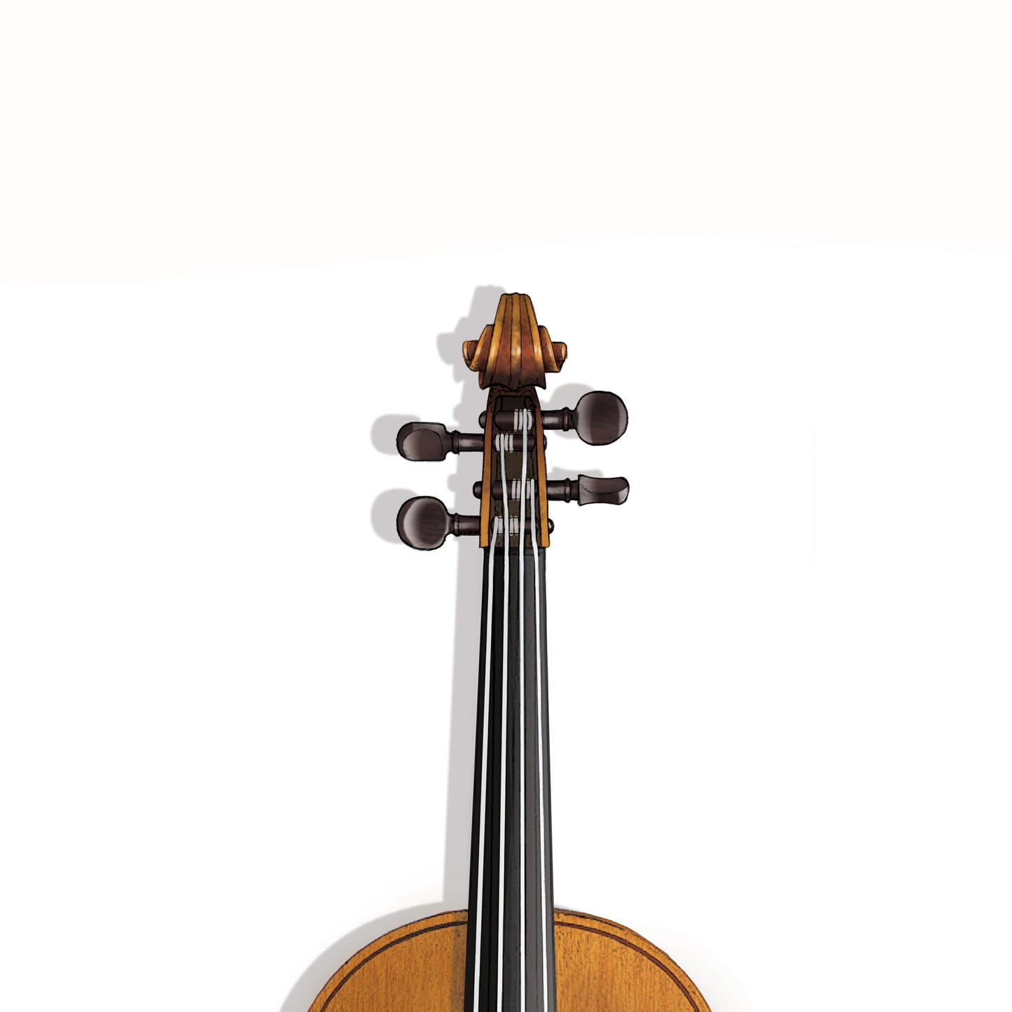 Stradivarius violin - Luxury Instrument illustration, Musical wall art/decor