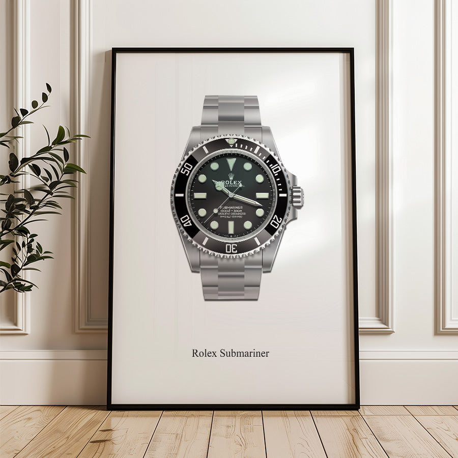 Rolex® Submariner - luxury watch illustration, luxury watch Wall art/decor