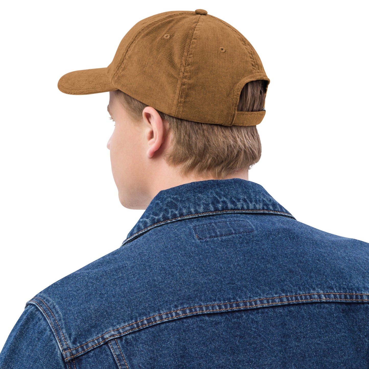 Trophyroomy embroidered plush corduroy cap