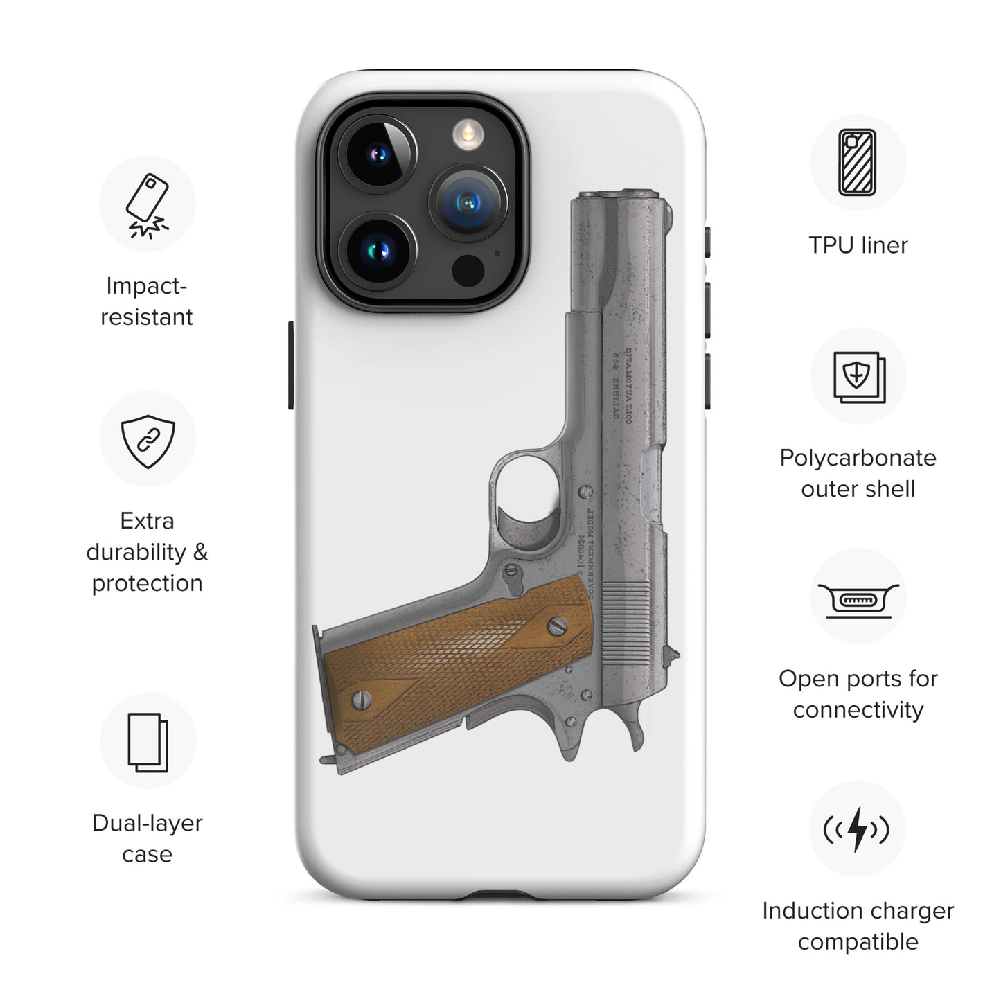 Vintage Colt M1911 Case for iPhone®, by Trophyroomy