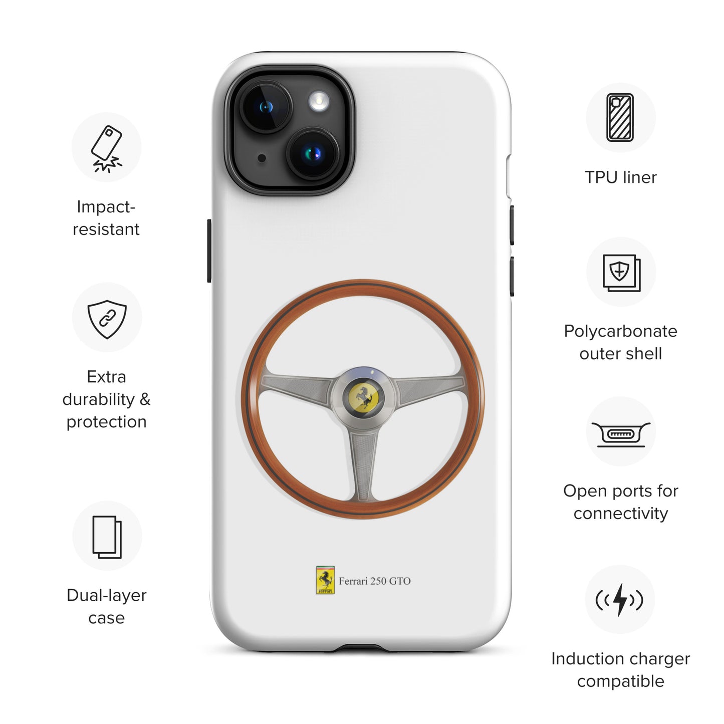 Ferrari 250 GTO classic car Case for iPhone®, by Trophyroomy