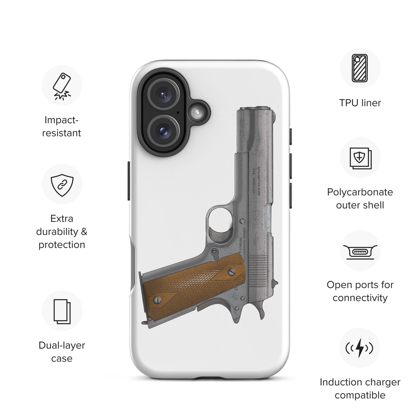 Vintage Colt M1911 Case for iPhone®, by Trophyroomy