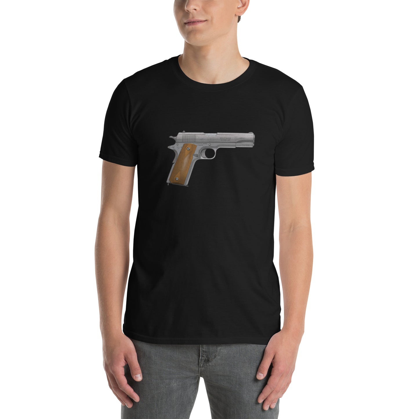 Vintage Colt M1911 Short-Sleeve Unisex T-Shirt, by Trophyroomy