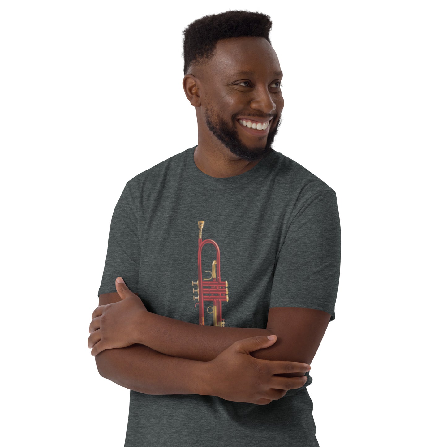 Miles Davis's Red Trumpet Short-Sleeve Unisex T-Shirt, by Trophyroomy