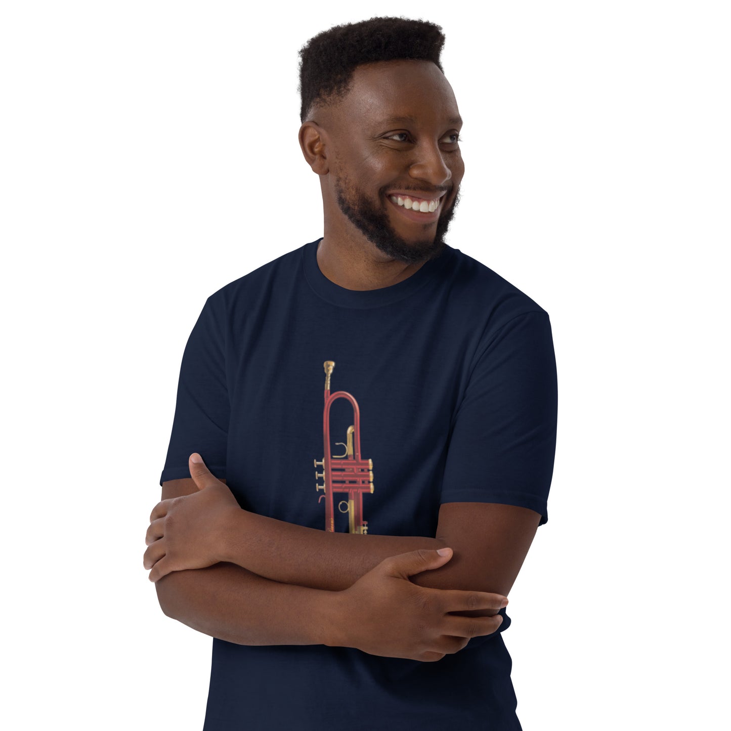 Miles Davis's Red Trumpet Short-Sleeve Unisex T-Shirt, by Trophyroomy