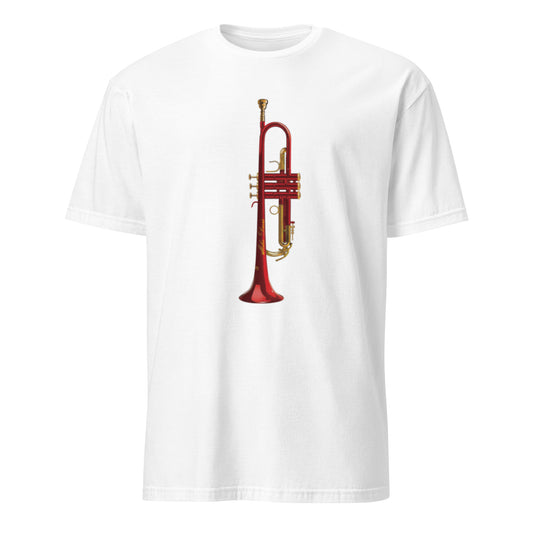 Miles Davis's Red Trumpet Short-Sleeve Unisex T-Shirt, by Trophyroomy