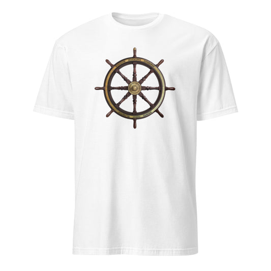 HMS Titanic Ships Wheel Short-Sleeve Unisex T-Shirt, by Trophyroomy