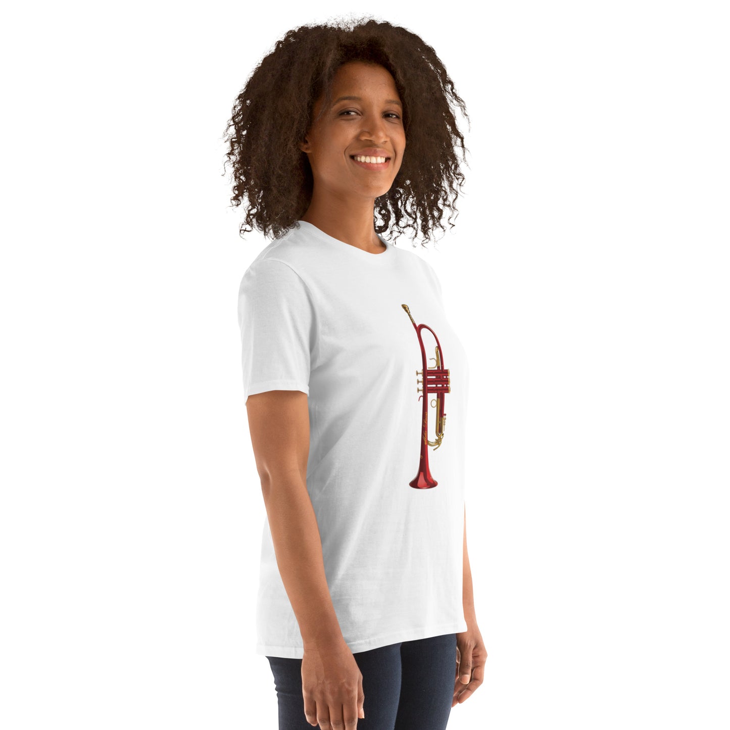 Miles Davis's Red Trumpet Short-Sleeve Unisex T-Shirt, by Trophyroomy