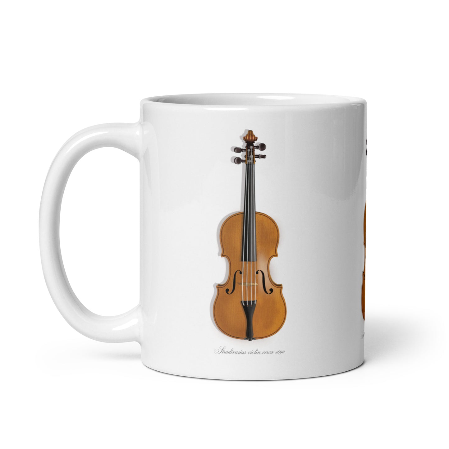 Stradivarius violin ceramic luxury mug, by Trophyroomy