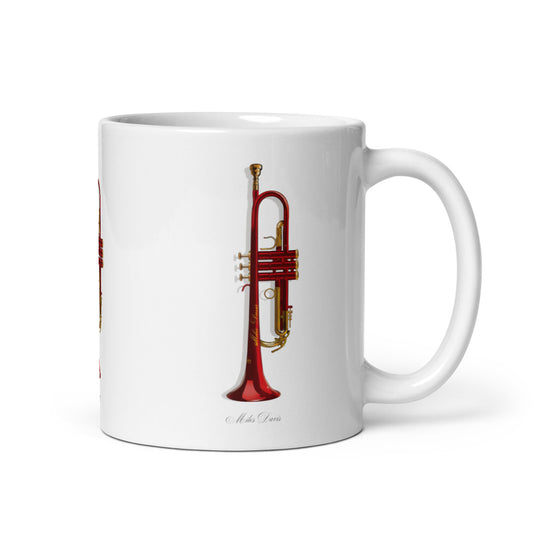 Miles Davis's trumpet ceramic luxury mug, by Trophyroomy